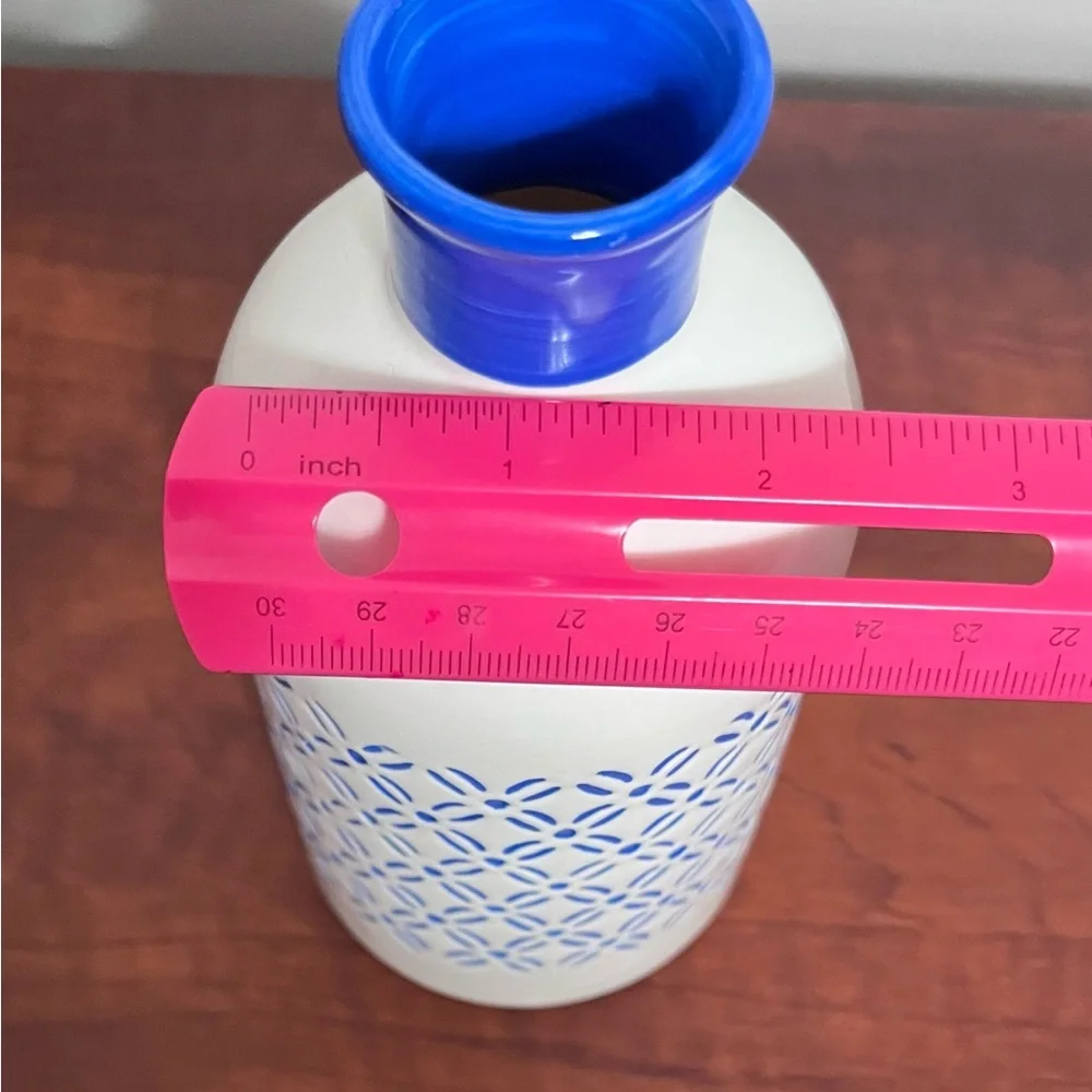 Blue and White Ceramic Vase - Picture 5 of 5